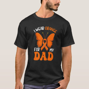 Ribbon Butterfly Leukaemia I Wear Orange For My D T-Shirt