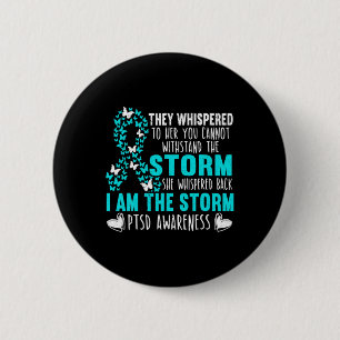 Ribbon Butterfly The Storm Warrior Ptsd Awareness 6 Cm Round Badge