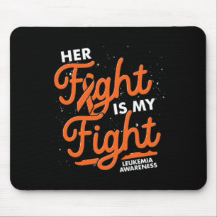 Ribbon Cancer Fight Supporter Leukaemia Awareness Mouse Pad