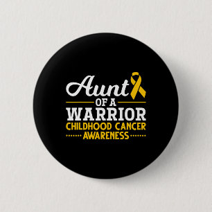 Ribbon Cancer Fighter Aunt Childhood Cancer Awaren 6 Cm Round Badge