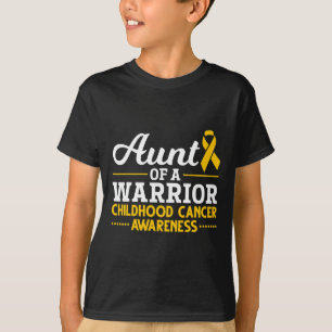 Ribbon Cancer Fighter Aunt Childhood Cancer Awaren T-Shirt