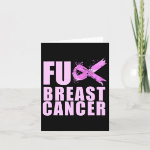 Ribbon Cancer For Breast Cancer Awareness  Card