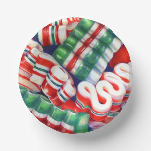 RIBBON CANDY 7" Paper Bowls Paper Plate