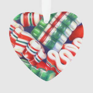 RIBBON CANDY Acrylic Heart Ornament