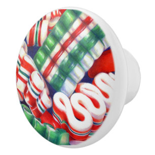 RIBBON CANDY Ceramic Knob