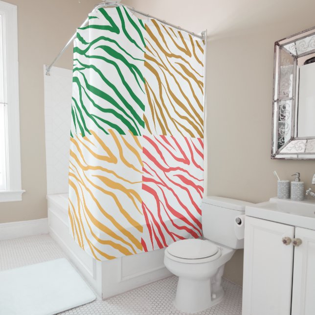 ribbon candy pattern design shower curtain (In Situ)