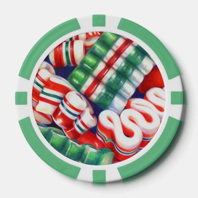 RIBBON CANDY Poker Chips (Front)