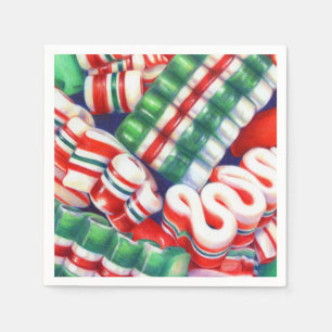 RIBBON CANDY Standard Cocktail Paper Napkins