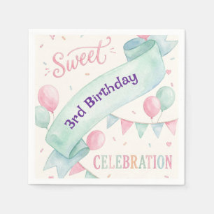 Ribbon Candyland Birthday Party Napkins