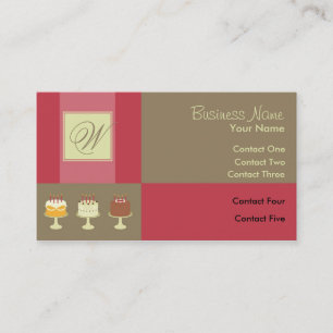 Ribbon Classic Cake Business Cards