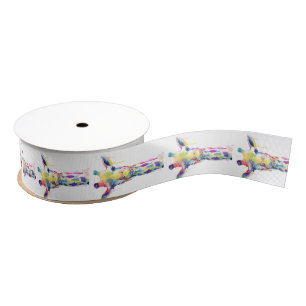 Ribbon - Colourful Giraffe Grosgrain Ribbon