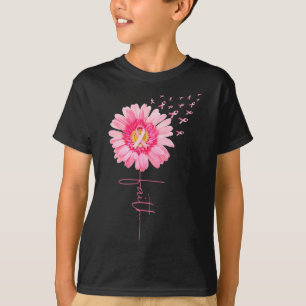 Ribbon Daisy Faith - Breast Cancer Awareness Month T-Shirt