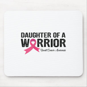 Ribbon Daughter Of A Warrior Breast Cancer Awarene Mouse Pad