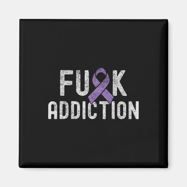 Ribbon Fck Addiction Overdose Awareness 1  Magnet (Front)