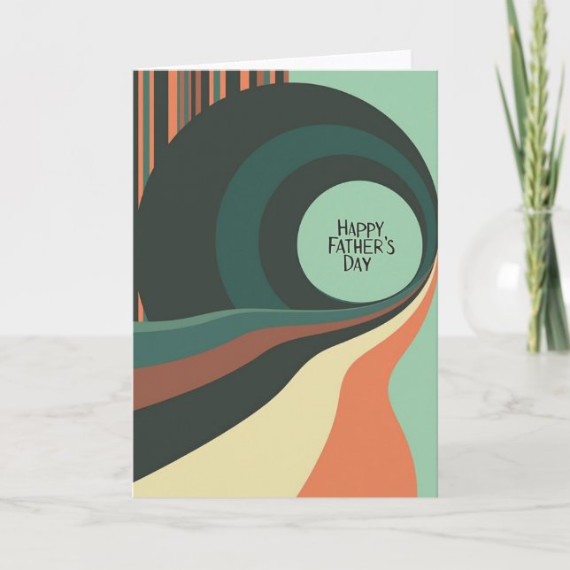 Ribbon Flow Fathers Day Card (Front)