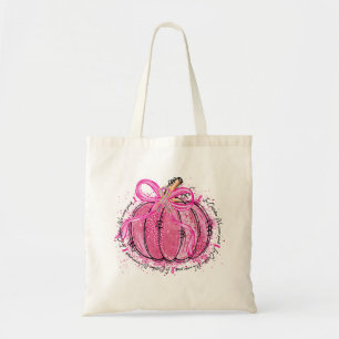 Ribbon Glitter in October We Wear Pink Tote Bag