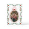 Ribbon Greenery Photo Christmas Card