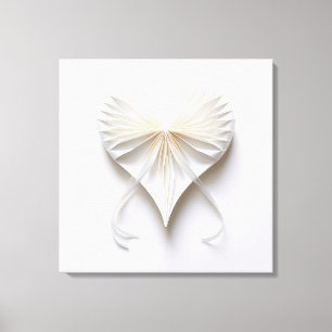 Ribbon heart canvas print