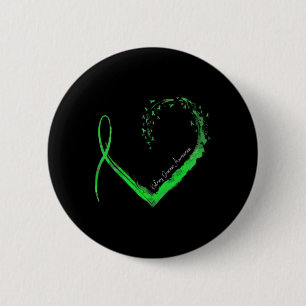 Ribbon Heart Kidney Disease Awareness 6 Cm Round Badge