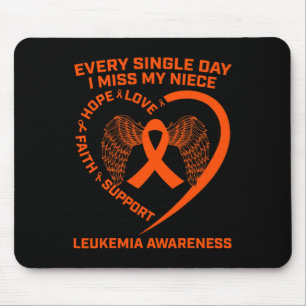 Ribbon Heart Leukaemia Awareness In Memory Of My N Mouse Pad