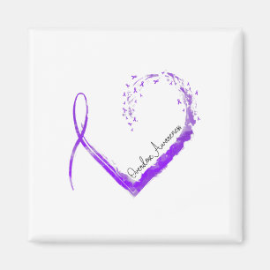 Ribbon Heart Overdose Awareness 1  Magnet