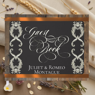 Ribbon & Heart Wedding - Copper Guest Book