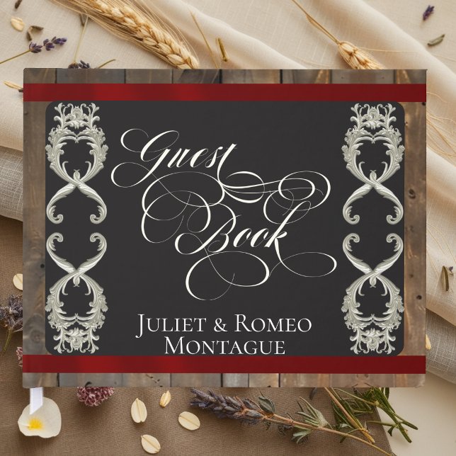 Ribbon & Heart Wedding - Red Guest Book (Creator Uploaded)
