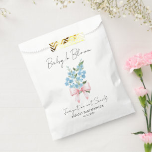 Ribbon l Forget me not Seeds Baby Shower Favour Bags