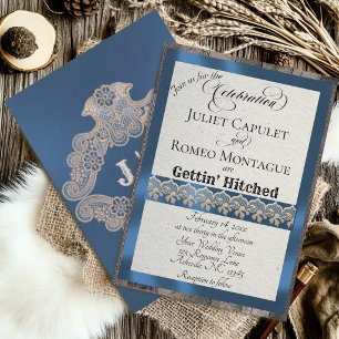 Ribbon & Lace Gettin' Hitched - Blue