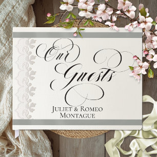 Ribbon & Lace Wedding - Sage Guest Book