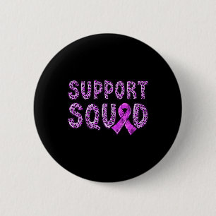 Ribbon Leopard Print Support Squad Overdose 1  6 Cm Round Badge