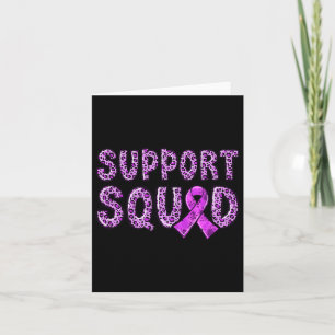 Ribbon Leopard Print Support Squad Overdose 1 Card