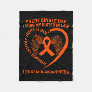 Ribbon Leukaemia Awareness In Memory Of Sister In Fleece Blanket