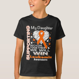 Ribbon Leukaemia Awareness Supporting My Daughter  T-Shirt