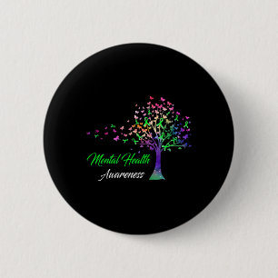 Ribbon Mental Health Awareness 6 Cm Round Badge