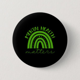 Ribbon Mental Health Awareness Matters  6 Cm Round Badge
