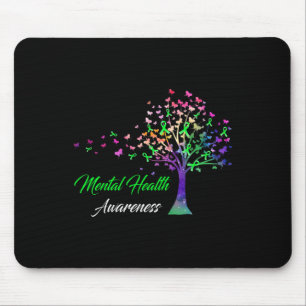 Ribbon Mental Health Awareness Mouse Pad