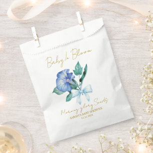 Ribbon Morning glory Seeds Baby Shower Favor Bag