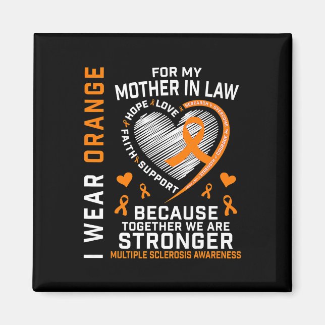 Ribbon Ms Mother In Law Multiple Sclerosis Awarene Magnet (Front)
