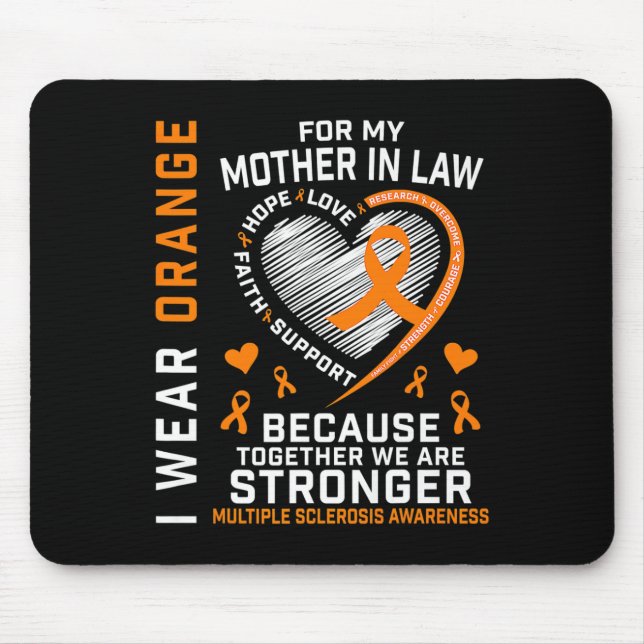 Ribbon Ms Mother In Law Multiple Sclerosis Awarene Mouse Pad (Front)