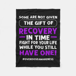 Ribbon. Overdose Awareness 1  Fleece Blanket