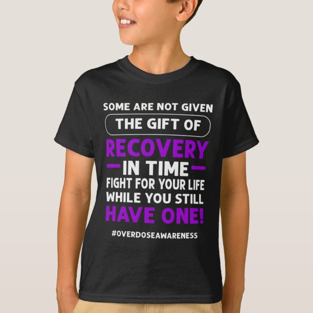 Ribbon. Overdose Awareness 1  T-Shirt (Front)