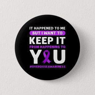 Ribbon. Overdose Awareness 4 6 Cm Round Badge