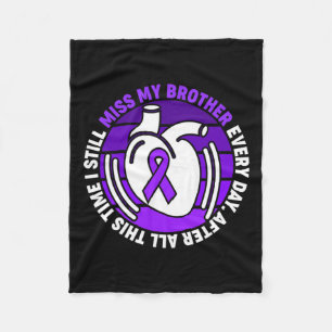 Ribbon Overdose Awareness Miss Brother Memory  Fleece Blanket