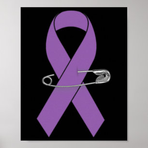 Ribbon Pin- Pancreatic Cancer Awareness Item for W Poster