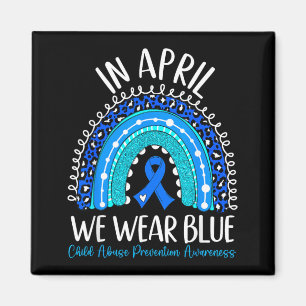 Ribbon Rainbow Child Prevention Magnet