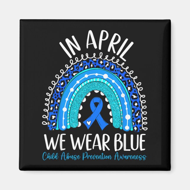 Ribbon Rainbow Child Prevention Magnet (Front)