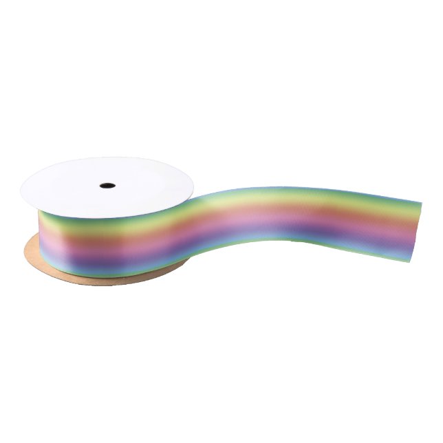 Ribbon - Rainbow Colours - Horizontal Satin Ribbon (Spool)