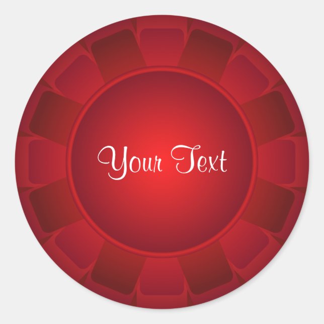 Ribbon Red Blank to Customise Classic Round Sticker (Front)