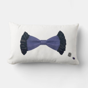 Ribbon & Rhinestone Lumbar Cushion